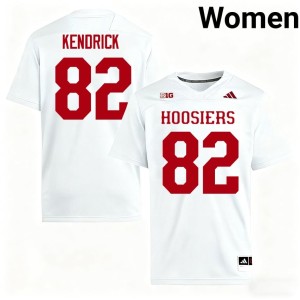 #82 Myles Kendrick College Football White Indiana Hoosiers Womens Official Jerseys 808893-132