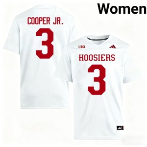 #3 The Hoosier State College Football White Omar Cooper Jr. Player Womens Jerseys 691956-467