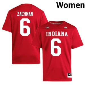 #6 Crimson College Football Women Preston Zachman IU Official Jersey 406156-346