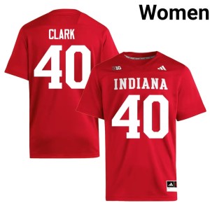#40 Women's IU Hoosiers College Football Quentin Clark NCAA Crimson Jerseys 667897-795