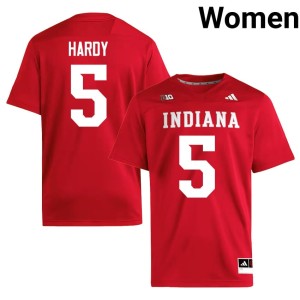 #5 Womens IU Crimson College Football Rolijah Hardy Stitched Jerseys 582675-457