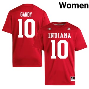#10 NCAA College Football Ryland Gandy Indiana University Crimson Women's Jerseys 885558-244