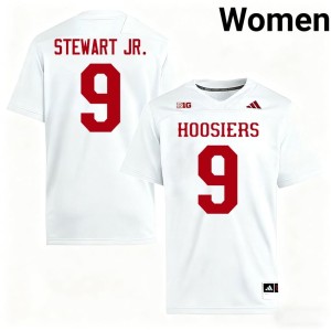 #9 Seaonta Stewart Jr. Replica White Womens Hoosiers College Football Jerseys 681525-511