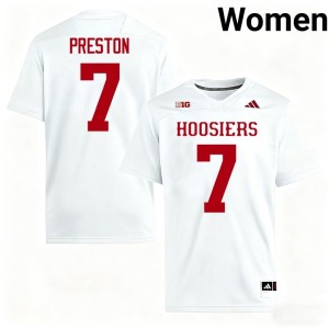 #7 Hoosiers White College Football High School Shazz Preston Womens Jerseys 232438-882