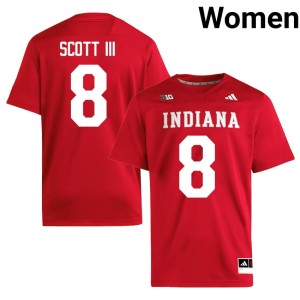 #8 Women's Stitched IU Crimson College Football Stevie Scott III Jersey 924385-414