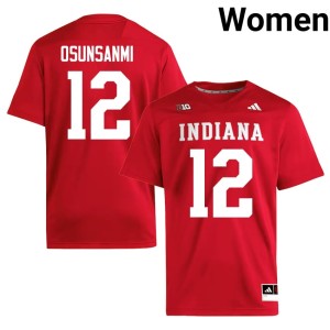 #12 Tobi Osunsanmi College Football Replica Crimson Indiana Women's Jersey 935225-340