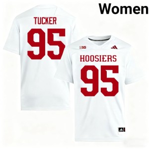 #95 White Tyrique Tucker Player Hoosiers Women's College Football Jersey 830195-529