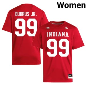 #99 Womens Crimson College Football Alumni Indiana University Tyrone Burrus Jr. Jerseys 892718-354