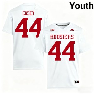 #44 White IU Hoosiers Youth Aaron Casey College Football Player Jersey 265412-138
