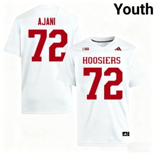 #72 University University of Indiana Youth College Football Adedamola Ajani White Jerseys 819491-757