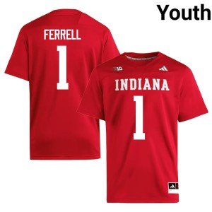 #1 Indiana Hoosiers Youth Amare Ferrell College Football Crimson University Jerseys 247180-913
