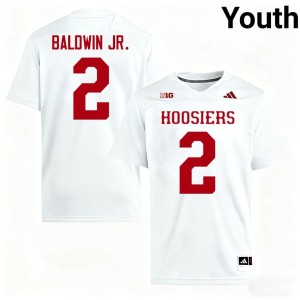 #2 University of Indiana White Byron Baldwin Jr. 2026 Youth College Football Jersey 610516-467