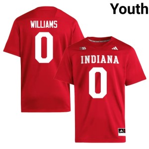#0 Youth College Football The Hoosier State Crimson Carson Williams Official Jersey 605777-277