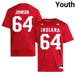 #64 Youth Chance Johnson College Football Crimson IU Alumni Jersey 635648-353