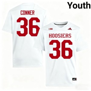#36 Stitched Youth College Football White Clay Conner Indiana University Jerseys 339085-527