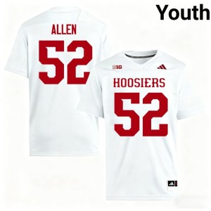 #52 High School Youth College Football Clayton Allen Indiana White Jersey 558785-658