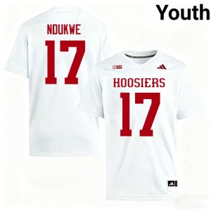#17 White Youth College Football Daniel Ndukwe University of Indiana Alumni Jersey 563620-174