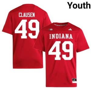 #49 High School Indiana Drew Clausen Crimson Youth College Football Jerseys 580208-176