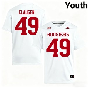 #49 Drew Clausen IU Hoosiers Youth College Football White Player Jersey 787012-560