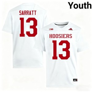 #13 Youth Indiana Replica Elijah Sarratt White College Football Jersey 288361-995