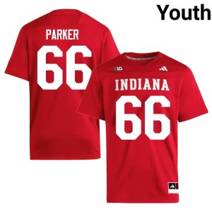 #66 Indiana Hoosiers College Football Evan Parker 2026 Crimson Youth Jerseys 666093-703
