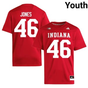#46 Youth Isaiah Jones Crimson The Hoosier State College Football University Jersey 469803-491