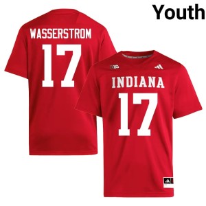 #17 Jackson Wasserstrom College Football Indiana Youth Crimson University Jersey 370506-543