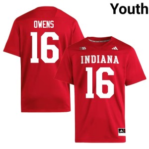 #16 College Football High School Crimson Hoosiers Jamar Owens Youth Jerseys 112001-199