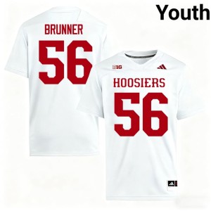 #56 Player White Youth Hoosiers College Football Joe Brunner Jersey 960899-188