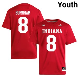 #8 2026-27 IU Hoosiers College Football Youth Josh Burnham Crimson Jerseys 601445-616