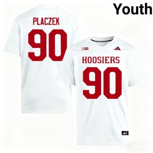 #90 Replica Youth College Football Josh Placzek White University of Indiana Jerseys 637674-729