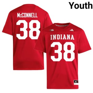 #38 Crimson Kaden McConnell Youth The Hoosier State College Football Game Jersey 377917-117