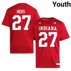 #27 Kasmir Hicks Youth College Football Crimson Game The Hoosier State Jersey 967798-965