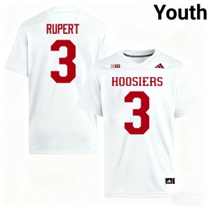 #3 Youth 2026 Kortez Rupert White College Football University of Indiana Jersey 176731-119