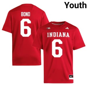 #6 College Football Crimson Lebron Bond Indiana University Player Youth Jersey 325965-870