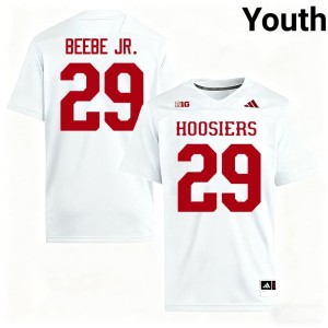 #29 Lee Beebe Jr. IU Hoosiers University White College Football Youth Jerseys 168873-724