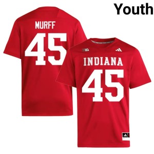#45 College Football The Hoosier State Lincoln Murff Crimson Player Youth Jerseys 175107-268