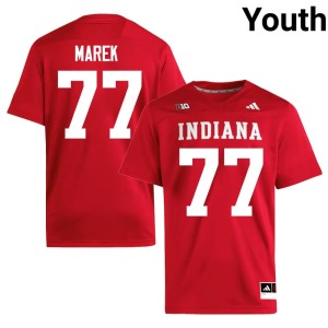 #77 Youth IU Hoosiers College Football Crimson University Matt Marek Jerseys 491906-234