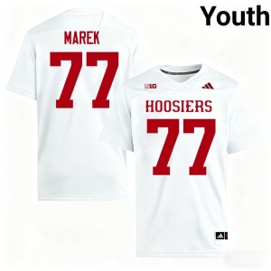 #77 Matt Marek White University of Indiana Embroidery Youth College Football Jerseys 515420-216
