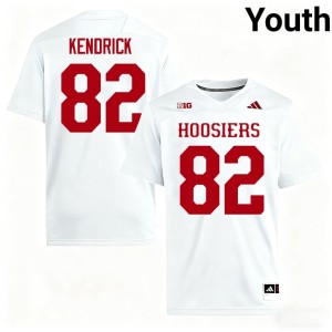 #82 College Football Youth Myles Kendrick Limited White University of Indiana Jersey 811455-711