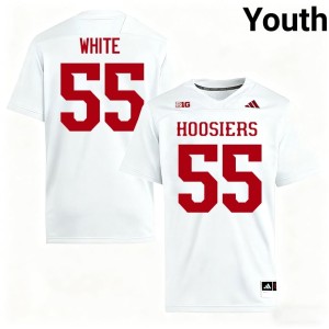 #55 Rodney White IU NCAA White Youth College Football Jersey 242645-350