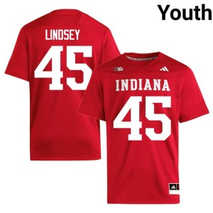 #45 Youth College Football 2026-27 Sam Lindsey Crimson Indiana Hoosiers Jersey 494919-709