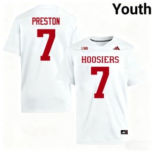 #7 College Football The Hoosier State White Youth Stitched Shazz Preston Jersey 790292-583