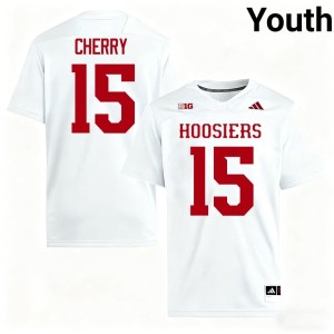#15 White Game Indiana Hoosiers Youth Tyler Cherry College Football Jersey 405621-673