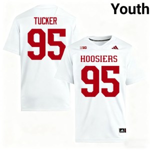 #95 White Limited Youth Tyrique Tucker Hoosiers College Football Jerseys 752466-125