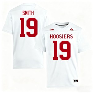 #19 Limited White Hoosiers Zacharey Smith Mens College Football Jersey 273971-293